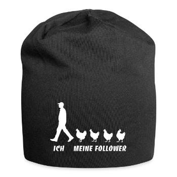 Ich Meine Follower Hühner Züchter Landwirt Bauer - Jersey-Beanie - Schwarz - Vorne