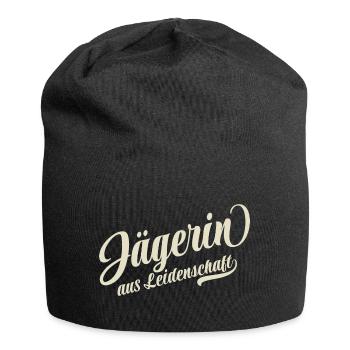 Jägerin aus Leidenschaft - Motivation und Erfolg - Jersey-Beanie - Schwarz - Vorne
