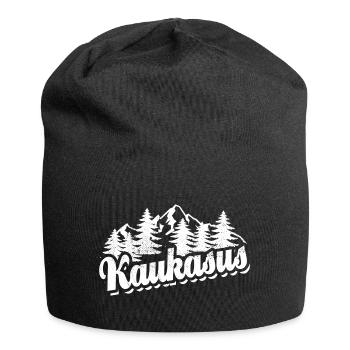 Kaukasus - Wald und Berge Wandern Erholung - Jersey-Beanie - Schwarz - Vorne