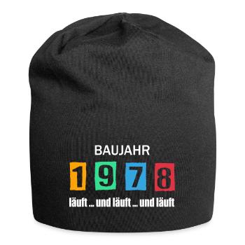 Baujahr 1978 - läuft und läuft und läuft - Jersey-Beanie - Schwarz - Vorne