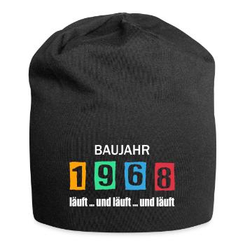 Baujahr 1968 - läuft und läuft und läuft - Jersey-Beanie - Schwarz - Vorne
