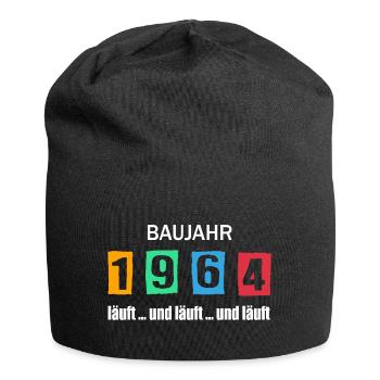 Baujahr 1964 - läuft und läuft und läuft - Jersey-Beanie - Schwarz - Vorne