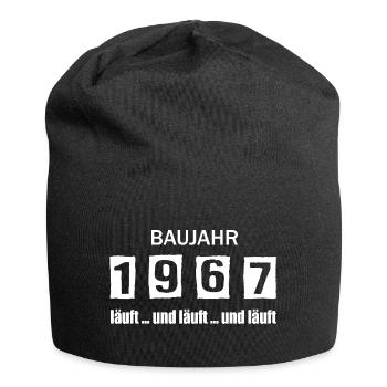 Baujahr 1967 - läuft und läuft und läuft - Jersey-Beanie - Schwarz - Vorne