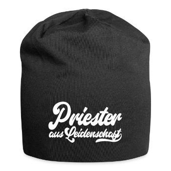 Priester aus Leidenschaft - Motivation und Erfolg - Jersey-Beanie - Schwarz - Vorne