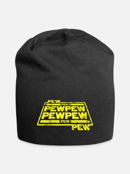 Pew Pew Pew - Jersey Beanie - black