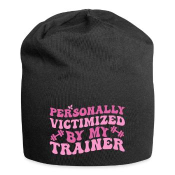 Personally Victimized By My Trainer, Funny Fitness - Jersey Beanie - black - Front