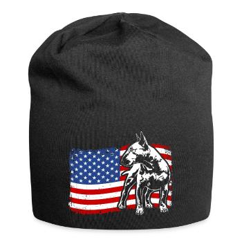 Anglais Bull Terrier America Flag Dogs Wilsigns - Bonnet en jersey - noir - Devant