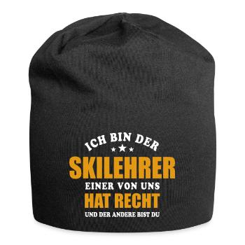 Ich bin der Skilehrer - einer von uns hat Recht - Jersey-Beanie - Schwarz - Vorne