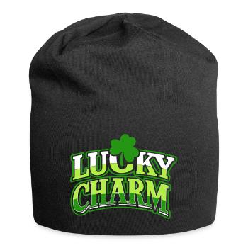 Lucky Charm - St. Patrick's Day - Irland - Jersey-Beanie - Schwarz - Vorne