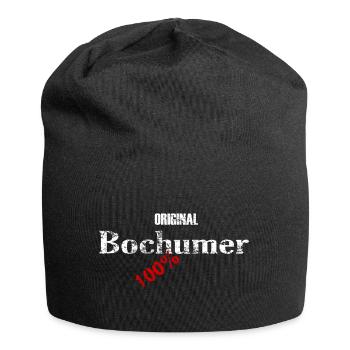 Original Bochumer 100% - Jersey-Beanie - Schwarz - Vorne