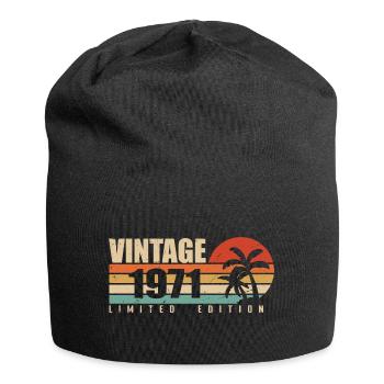1971 Anniversary Year Original vintage 1971 - Jersey Beanie - black - Front