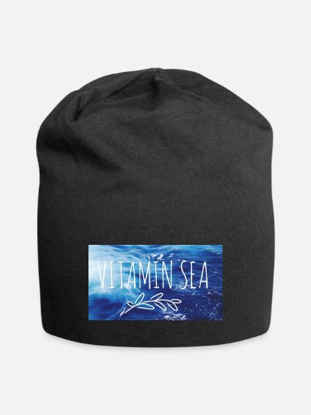 Vitamin Meer - Jersey-Beanie - Schwarz