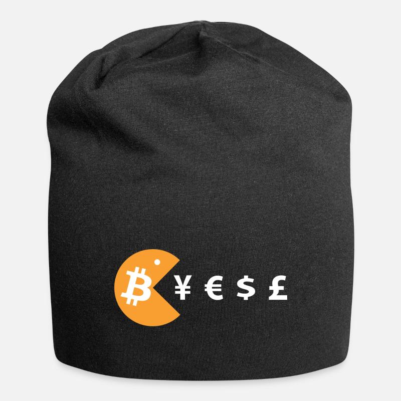 Bitcoin Eat Them All - Jersey-Beanie - Schwarz