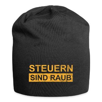 Steuern sind Raub - Jersey-Beanie - Schwarz - Vorne