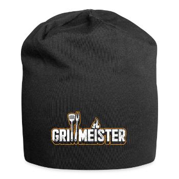 Grillmeister - Jersey-Beanie - Schwarz - Vorne