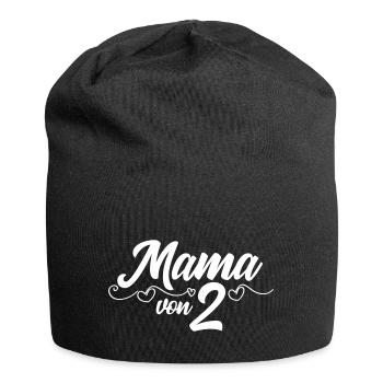 Mom of Two - Twin Mom - Jersey Beanie - black - Front