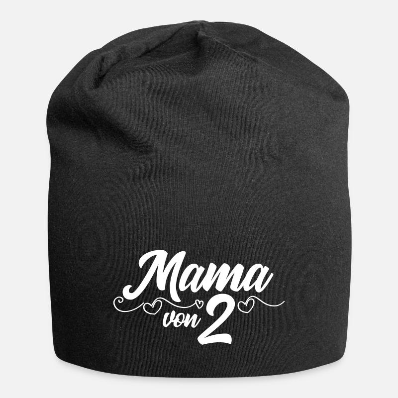 Maman de Deux - Gémeaux - Bonnet en jersey - noir