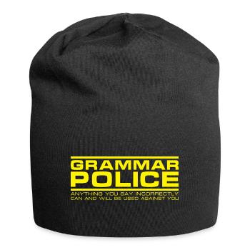 Grammar Police - Jersey Beanie - black - Front