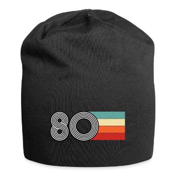 1980 Retro Jahrgang 80 Geburtstag 80er - Jersey-Beanie - Schwarz - Vorne