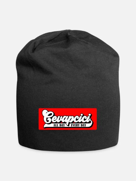 Farben änderbar | Cevapcici - Balkan Grill - Jersey-Beanie - Schwarz