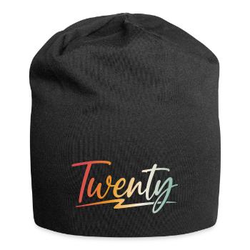20. Geburtstag Geschenk 20 Jahre - Jersey-Beanie - Schwarz - Vorne
