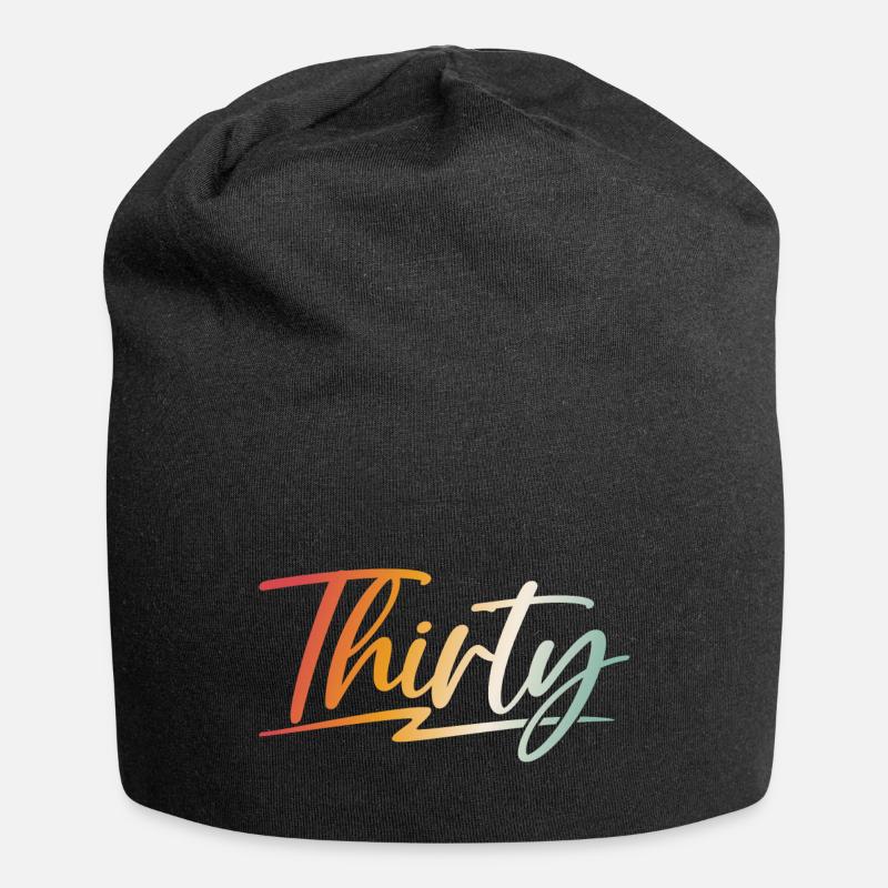 Cadeau de 30e anniversaire 30 ans - Bonnet en jersey - noir