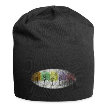 bunt winter wald winterwald - Jersey-Beanie - Schwarz - Vorne