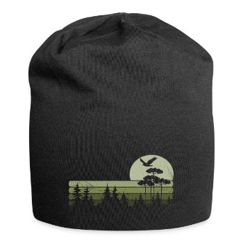 Trees Wildlife Nature Mountains Adventure Forest - Jersey Beanie - black - Front