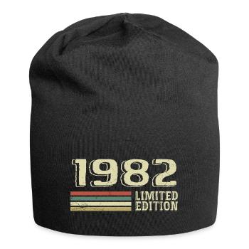 Jahrgang 1982 Geburtstag 1982 Jahrgang 1982 - Jersey-Beanie - Schwarz - Vorne