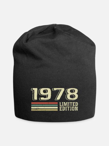 Born in 1978 Birthday 1978 Vintage 1978 - Jersey Beanie - black