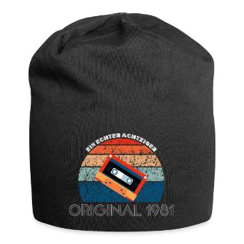 Ein echter Achtziger - Original 1981 - Jersey-Beanie - Schwarz - Vorne