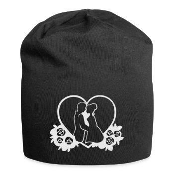 Marié et mariée - Bonnet en jersey - noir - Devant