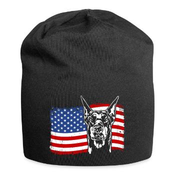 Doberman America Flag Dogs Wilsigns - Bonnet en jersey - noir - Devant