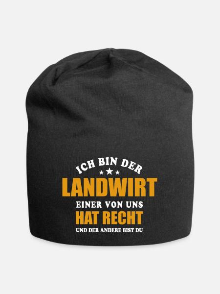 Ich bin der Landwirt - einer von uns hat Recht - Jersey-Beanie - Schwarz