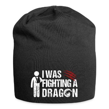 I Was Fighting A Dragon Broken Arm Arm Fracture - Jersey Beanie - black - Front