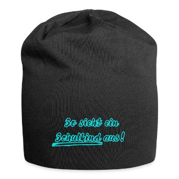 Schulkind - Jersey-Beanie - Schwarz - Vorne