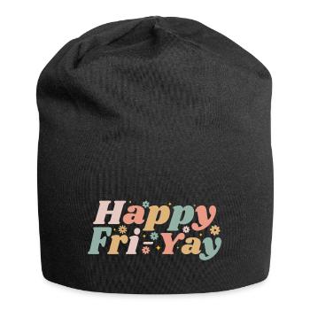 Happy Fri-Yay Friday Lovers Fun Teacher Life - Bonnet en jersey - noir - Devant