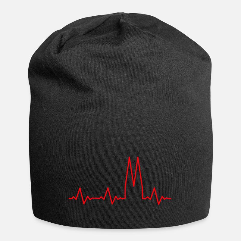 Cologne Herzschlag - Dom - Jersey-Beanie - Schwarz