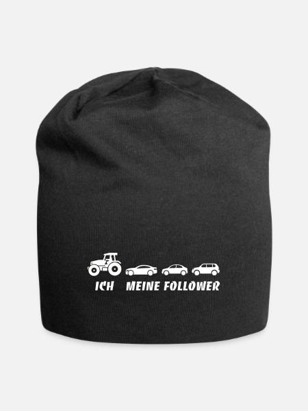 Ich und meine Follower - Traktor - Stau - Jersey-Beanie - Schwarz