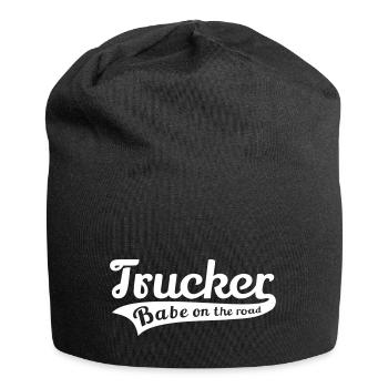 Truckerin LKW Truck Fahrerin Trucker Babe Shirt - Jersey-Beanie - Schwarz - Vorne