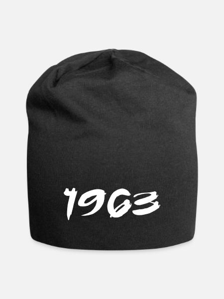 1963 Geschenk 62. Jubiläum 1963 Retro 1963 - Jersey-Beanie - Schwarz