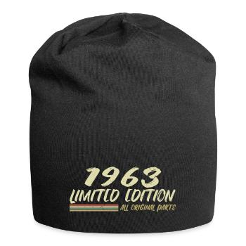 1963 Geburtstagsgeschenkidee 1963 - Jersey-Beanie - Schwarz - Vorne