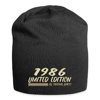 1986 Geburtstagsgeschenkidee 1986 - Jersey-Beanie - Schwarz - Vorne
