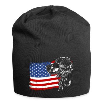 Gordon Setter Amérique Flag Dogs Wilsigns - Bonnet en jersey - noir - Devant