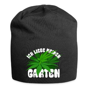 Ich liebe meinen Garten - Hanf - Cannabis legal - Jersey-Beanie - Schwarz - Vorne
