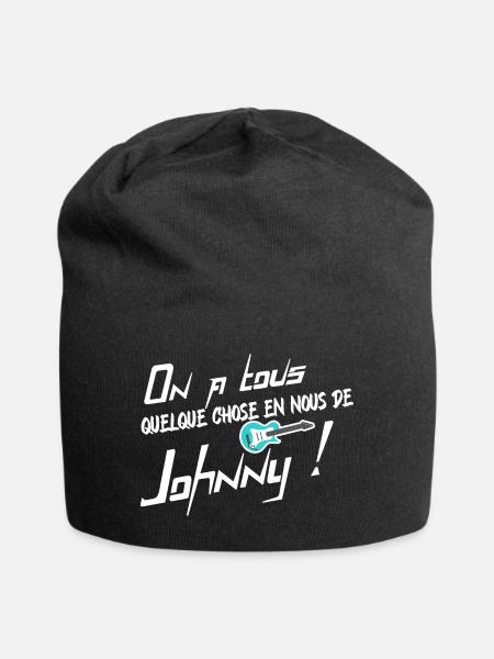 On a tous quelque chose en nous de Johnny - Bonnet en jersey - noir