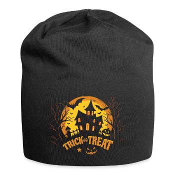 Halloween Geisterhaus - gruselig - trick or treat - Jersey-Beanie - Schwarz - Vorne