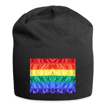 Drapeau arc-en-ciel Gay Pride LGBT LGBTQ Pride - Bonnet en jersey - noir - Devant