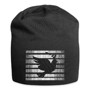 Taube Frieden Friedenstaube - Jersey-Beanie - Schwarz - Vorne
