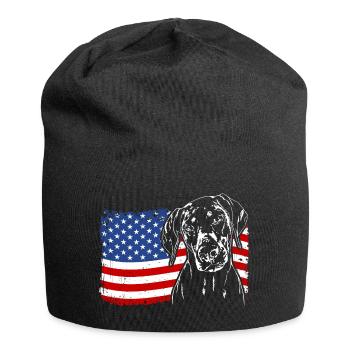 Doberman America Flag Dogs Wilsigns - Bonnet en jersey - noir - Devant